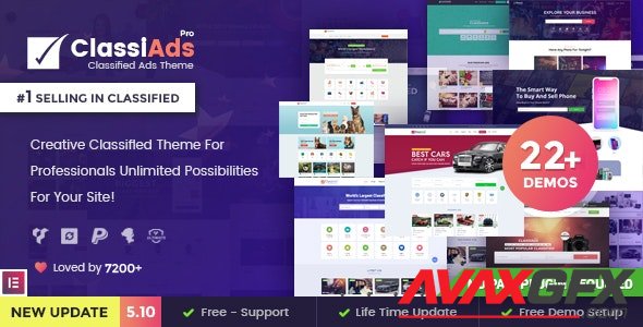 ThemeForest - Classiads v5.10.0 - Classified Ads WordPress Theme - 8625840 - NULLED