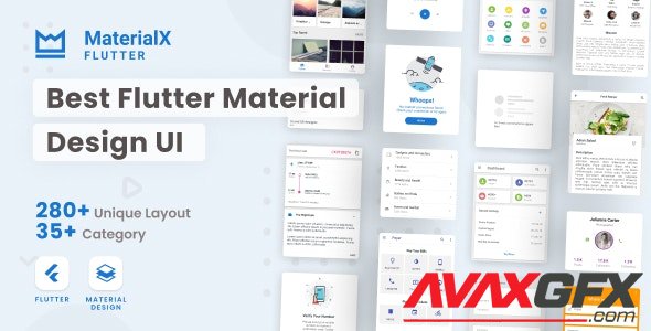 CodeCanyon - MaterialX Flutter v2.2 - Flutter Material Design UI - 26232732
