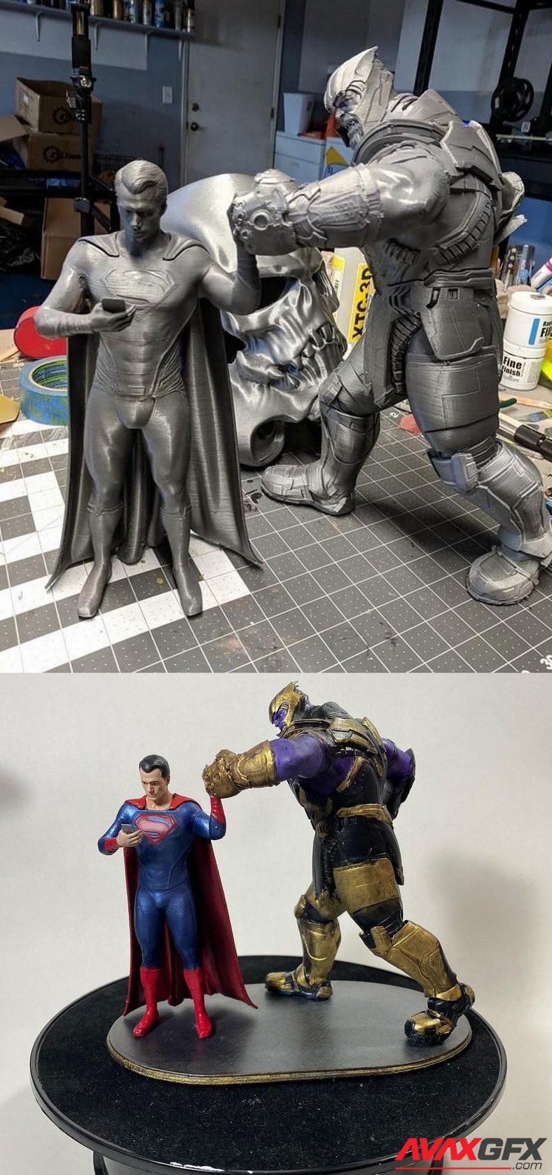 Superman VS Thanos 3D Printable STL