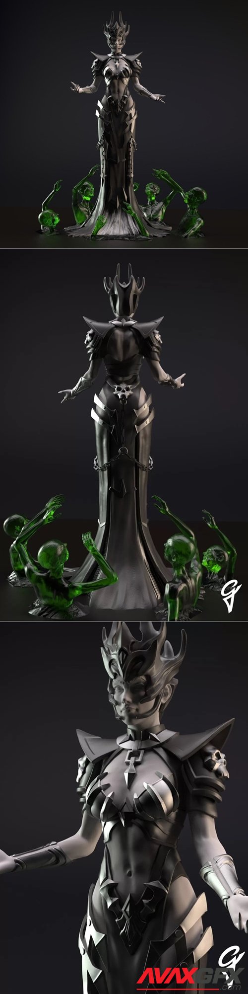 Neycrom – The Priestess of Death – 3D Printable STL