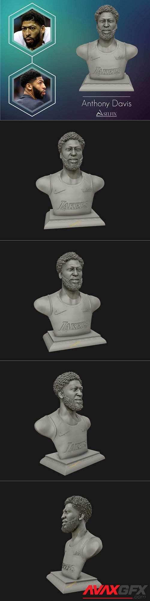 Anthony Davis Bust – 3D Printable STL