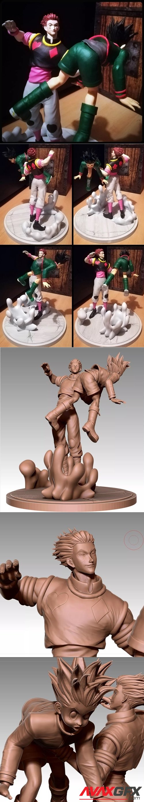 Hisoka contra Gon Hunter x Hunter – 3D Printable STL