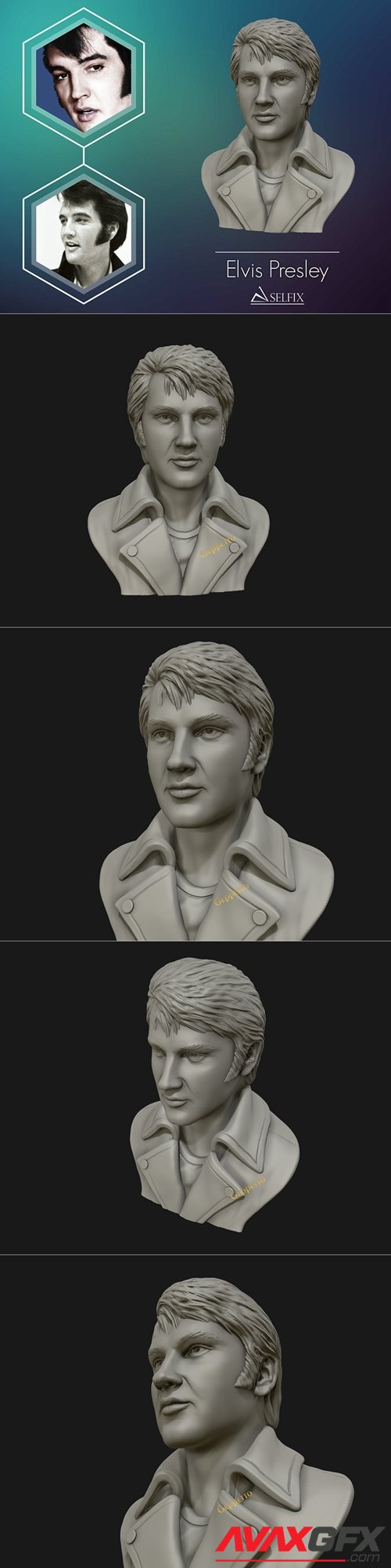 Elvis Presley – 3D Printable STL