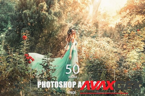CreativeMarket - 50 Warm Photoshop Actions - 6430407
