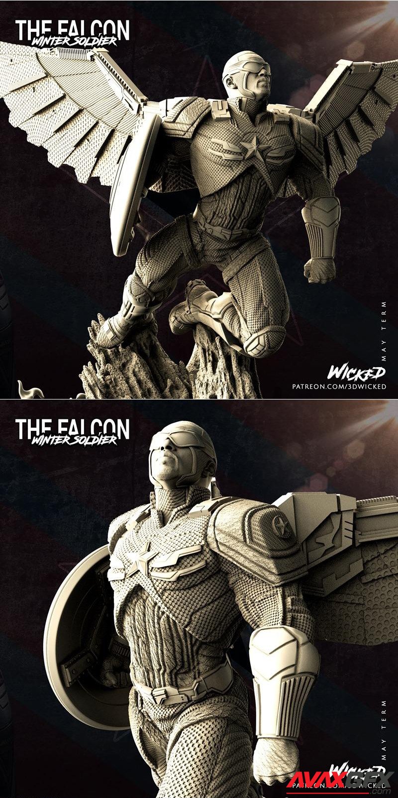 Marvel Falcon statue 3D Printable STL