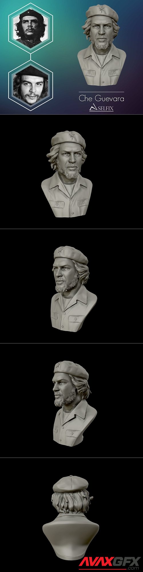 Che Guevara Bust – 3D Printable STL