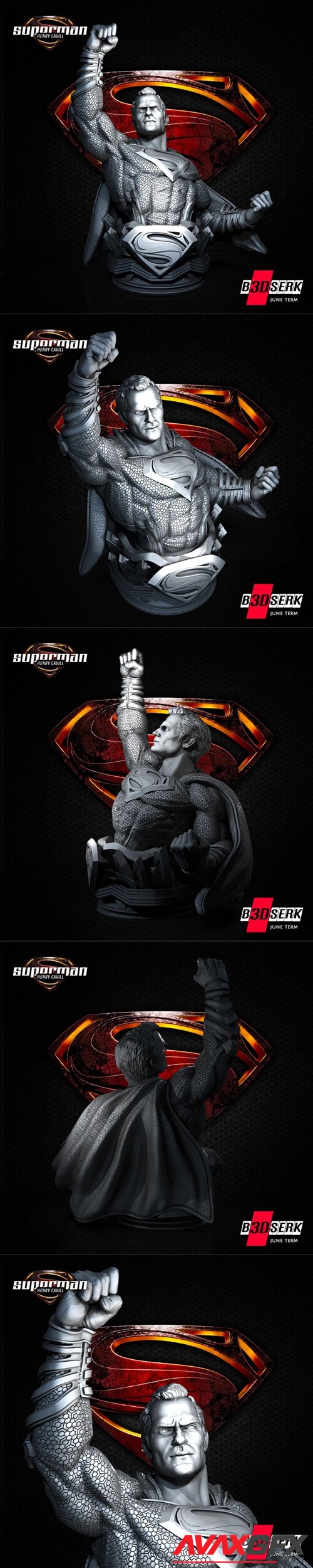 B3dserk – Superman Bust – 3D Printable STL