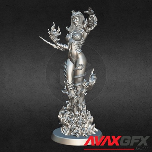 Fire Witch Enemy – 3D Printable STL