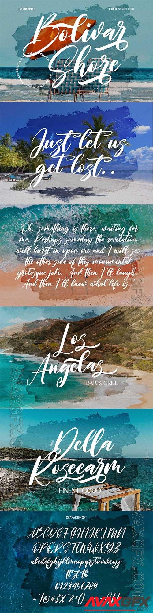 Bolivar Shore Cute Script Font