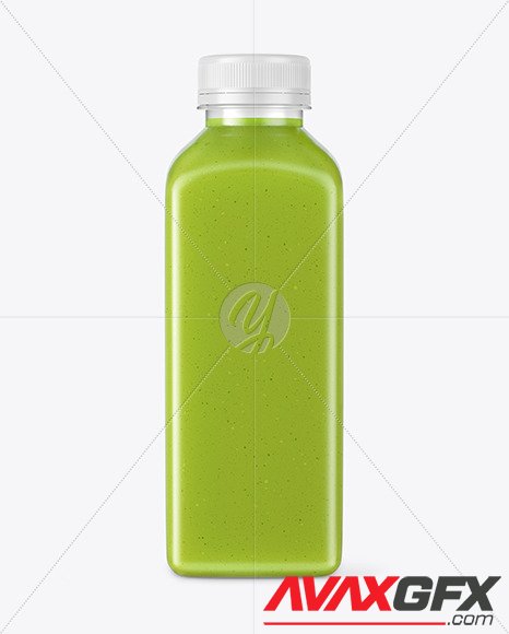 Green Smoothie Bottle with Condensation Mockup 88397