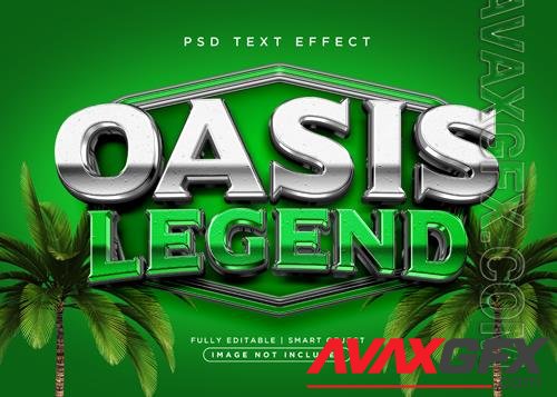 3d style oasis text effect psd