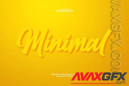 Minimal amp clean 3d editable premium psd text effect