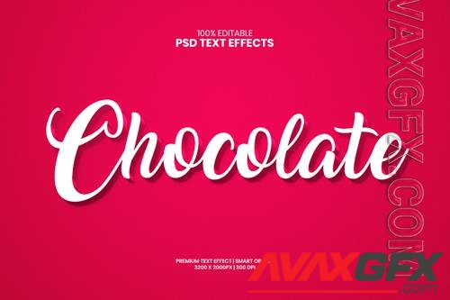 Chocolate 3d editable premium psd text effect