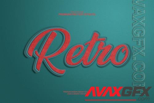 Retro 3d editable premium psd text effect