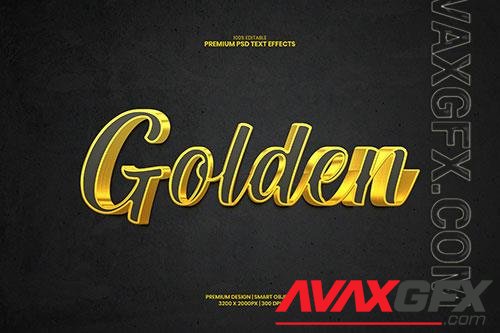 Golden 3d editable premium psd text effect