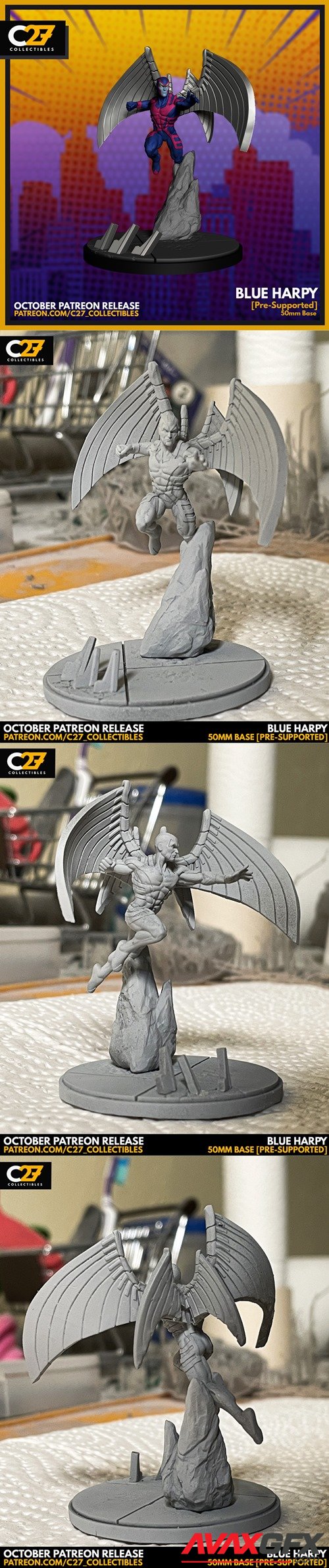 Blue Harpy – 3D Printable STL