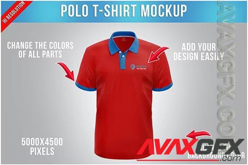 Polo T-shirt Mockup S7FHM3Z