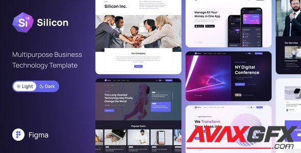 ThemeForest - Silicon v1.0 - Multipurpose Business / Technology Figma Template - 35155027
