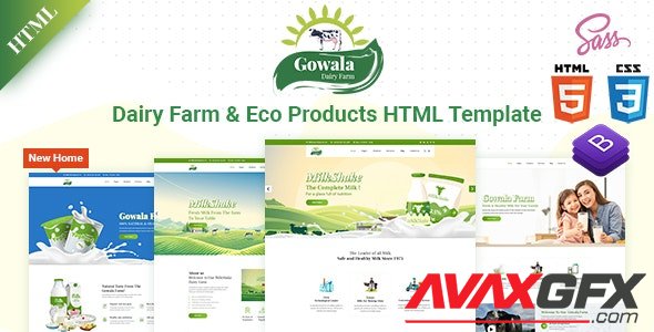 ThemeForest - Gowala v2.0.0 - Dairy Farm & Eco Products HTML Template - 24135926