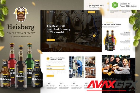 ThemeForest - Heisberg v1.0.0 - Craft Beer & Brewery Elementor Template Kit - 35355385