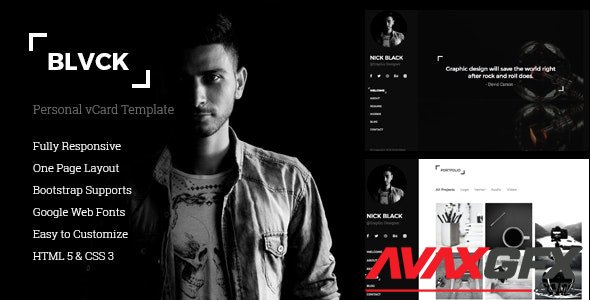 ThemeForest - Blvck v1.1.2 - Personal vCard & Resume Template - 16081671