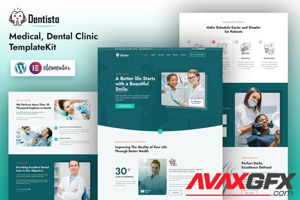 ThemeForest - Dentisto v1.0.1 - Dentist & Medical Elementor Template Kit - 35271731