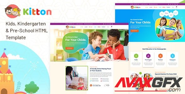 ThemeForest - Kitton v1.0 - Kids Kindergarten And Pre-School HTML Template - 29324495