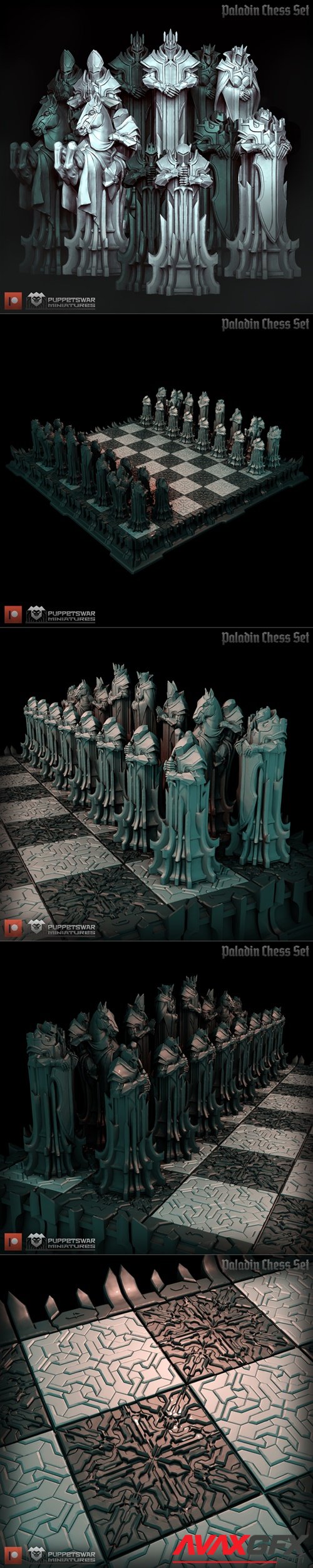 Paladin Chess Set December 2021 – 3D Printable STL