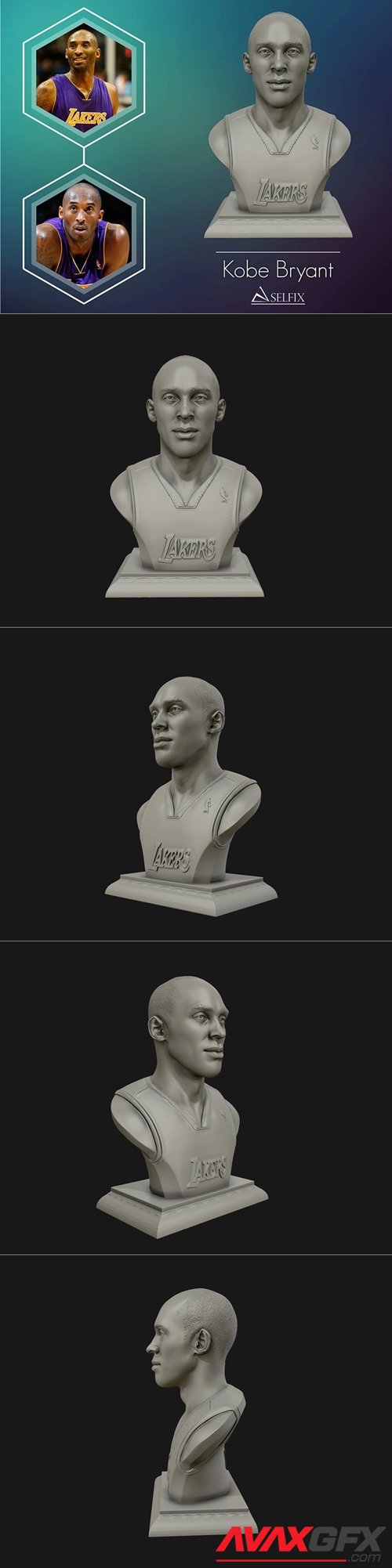 Kobe Bryant Bust – 3D Printable STL