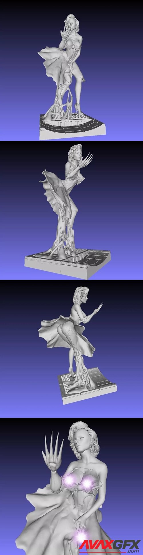 Mary Jane Monroe aka Female Venom - Bimbo Series Model 2 – 3D Printable STL