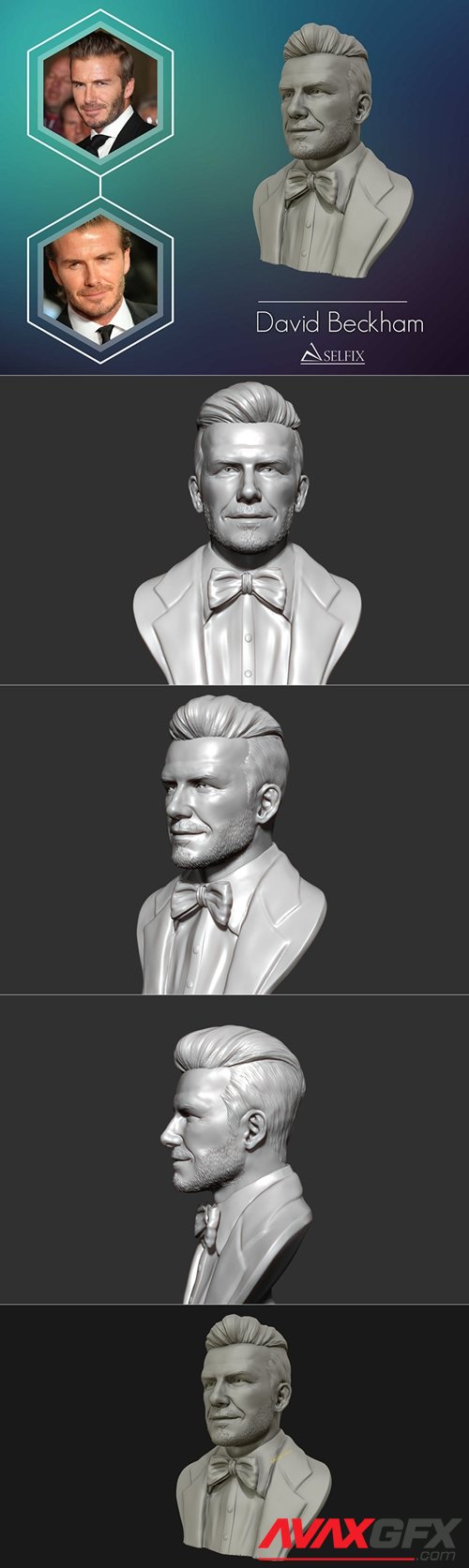 David Beckham Bust – 3D Printable STL