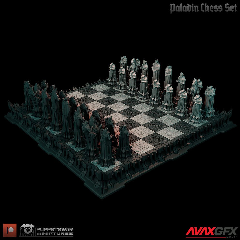 Paladin Chess Set December 2021 3D Printable STL