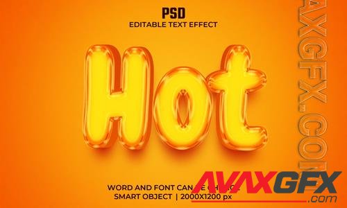 Hot 3d editable text effect premium psd with background