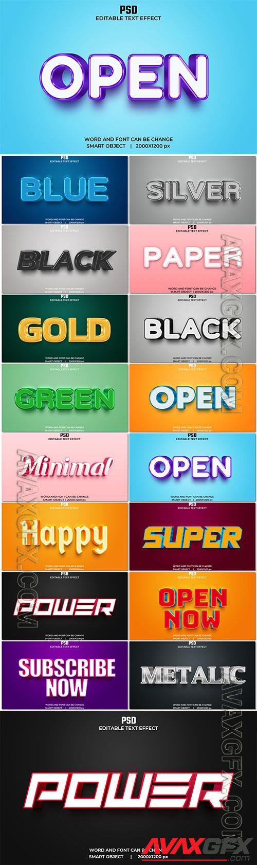 Psd text effect set vol 18