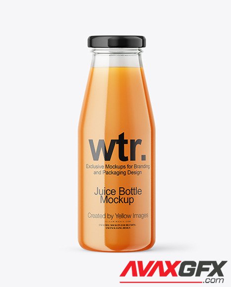 Carrot Juice Bottle Mockup 88768