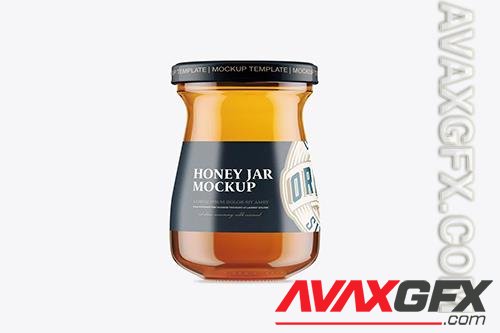Honey Glass Jar Mockup HCJ6ZG4