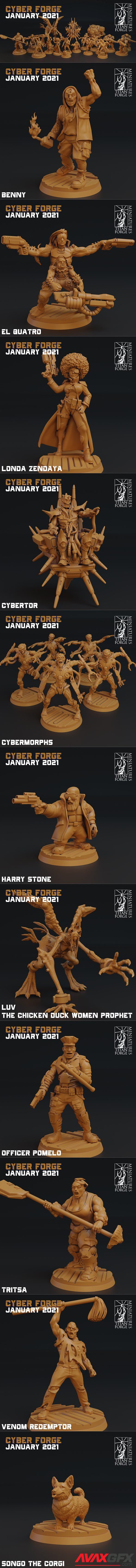 Cyber Forge January 2021 – 3D Printable STL