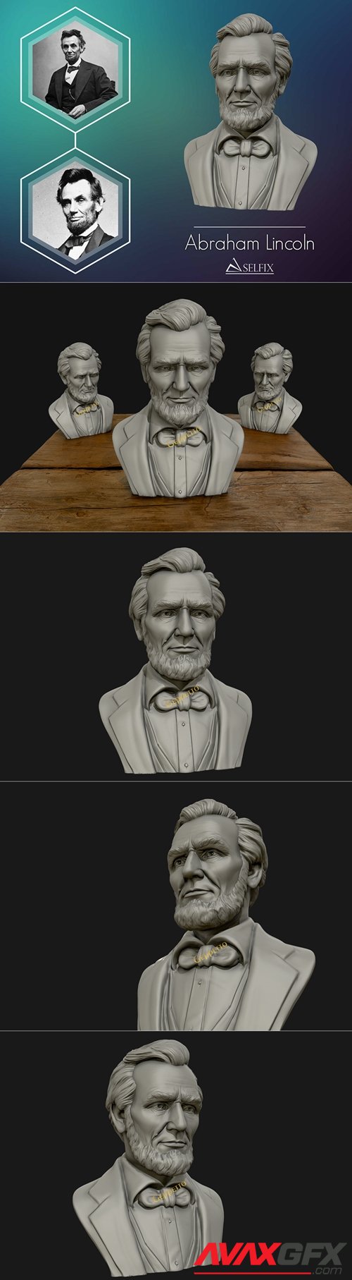 Abraham Lincoln – 3D Printable STL