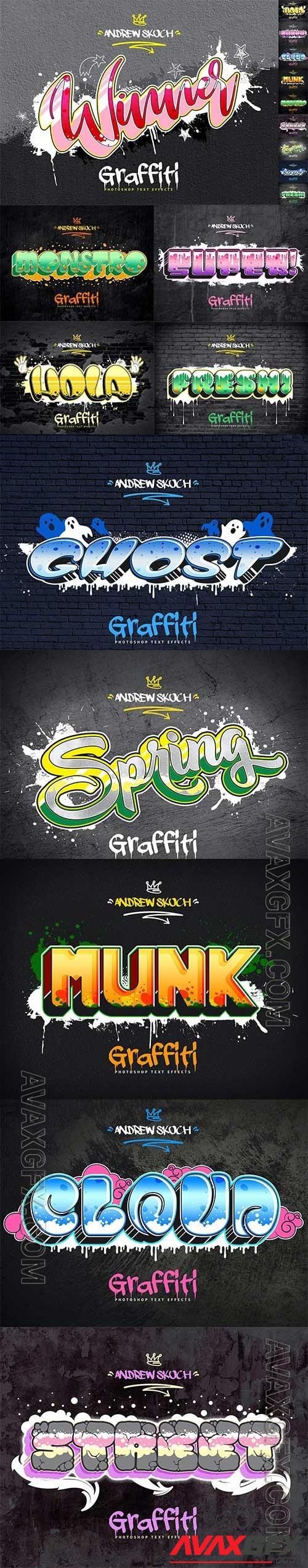 Graffiti Text Effects - 10 PSD - vol 3