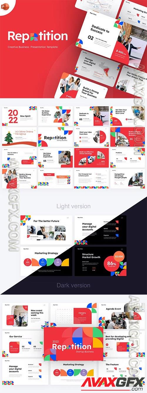 Repetition Creative Business PowerPoint Template TL869JG