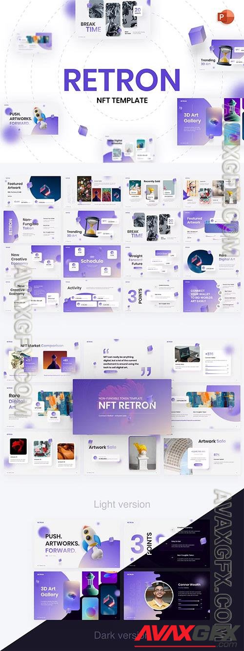 Retron NFT Modern PowerPoint Template GX25EZW