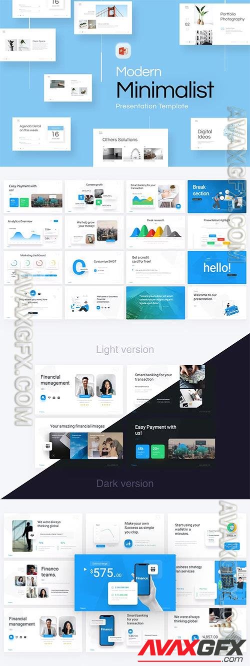 Modern Minimalist PowerPoint Template YSU4M9H