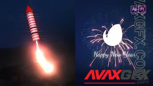 New Year Fireworks Logo Reveal 35375179 (VideoHive)