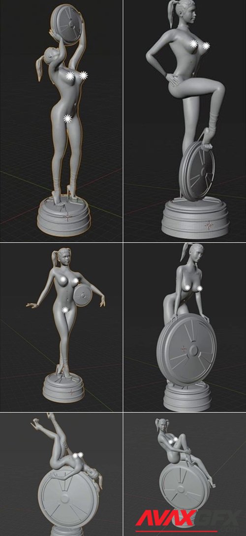 Duke Nukem Forever Casino Girl Statue 1-5 – 3D Printable STL