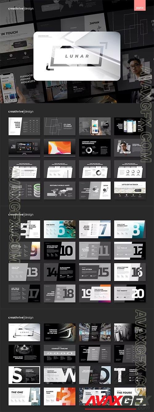 Lunar Powerpoint and Keynote Templates