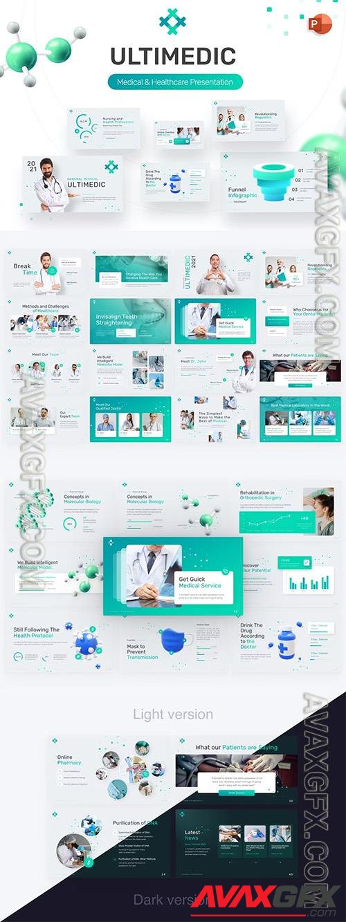 Ultimedic Medical Professional PowerPoint Template MJHQB8Z
