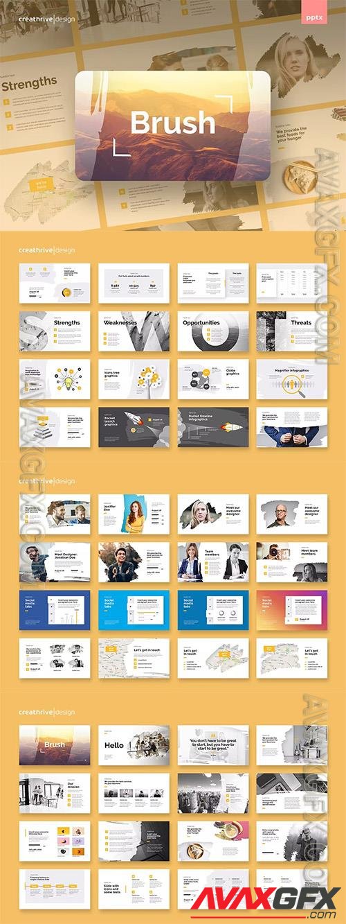 Brush Powerpoint and Keynote Templates