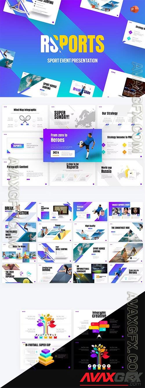 RSports Creative Sports PowerPoint Template 45FQGE6
