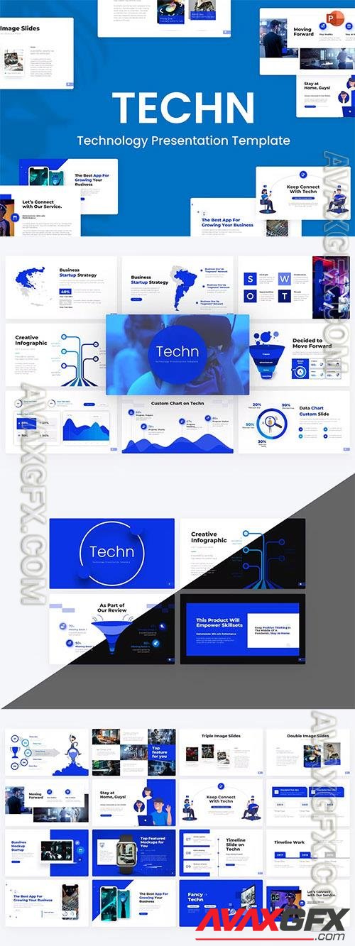 Techn Technology PowerPoint Template BXA7JWN