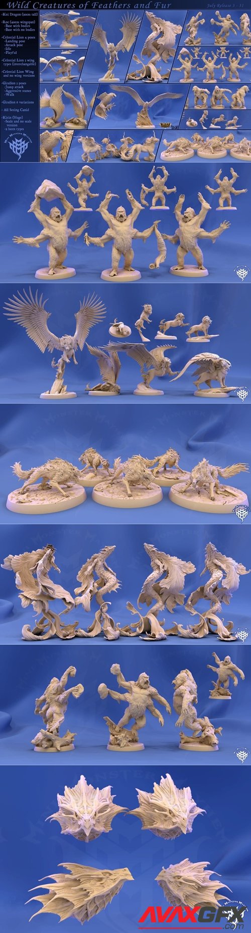 Mini Monster Mayhem - July 2020 - Full Set – 3D Printable STL